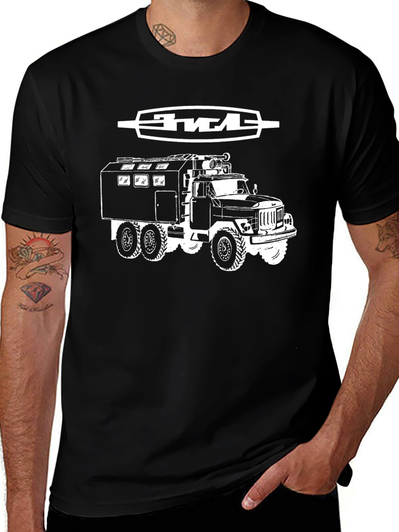 ZIL Truck Graphic Tee - Black