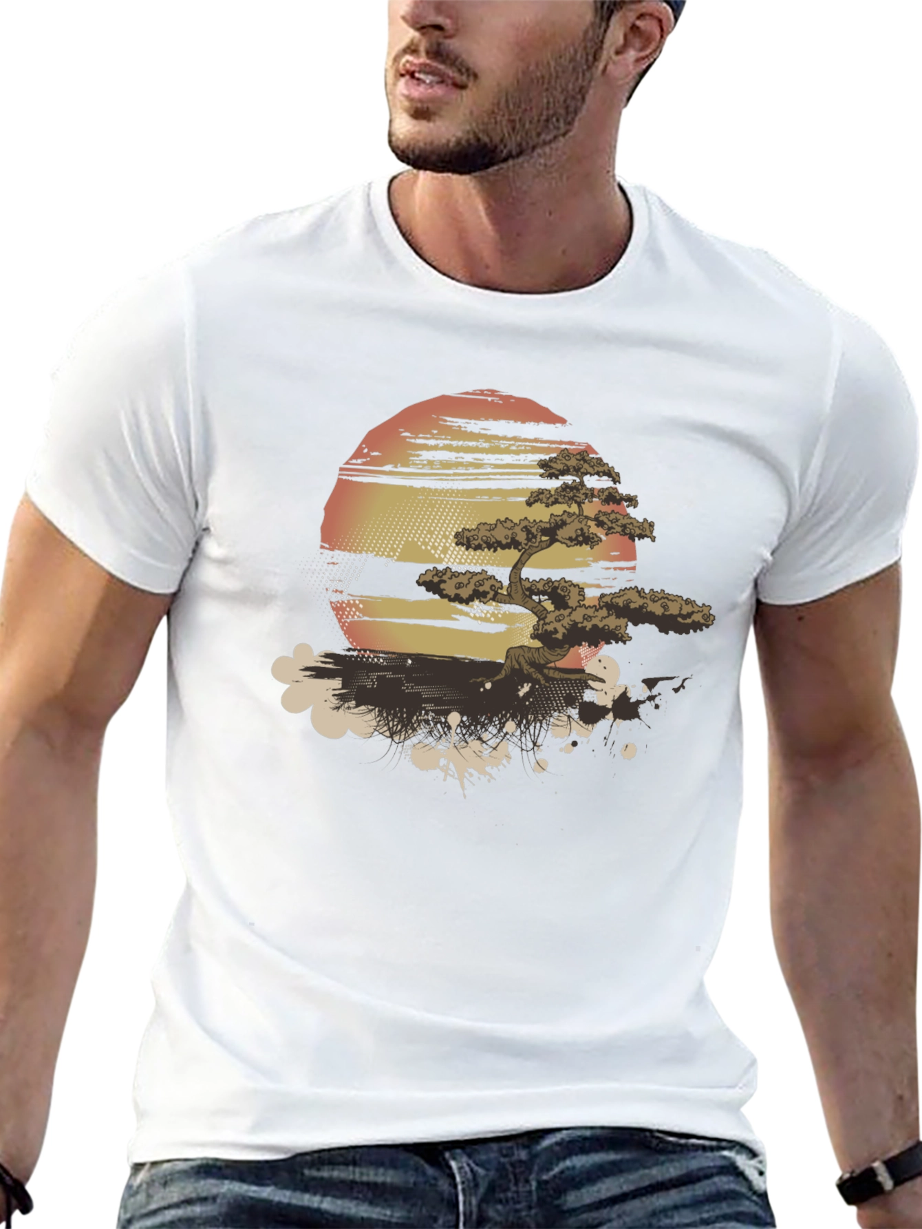 Zen Sunset Bonsai T-Shirt - Graphic Tee