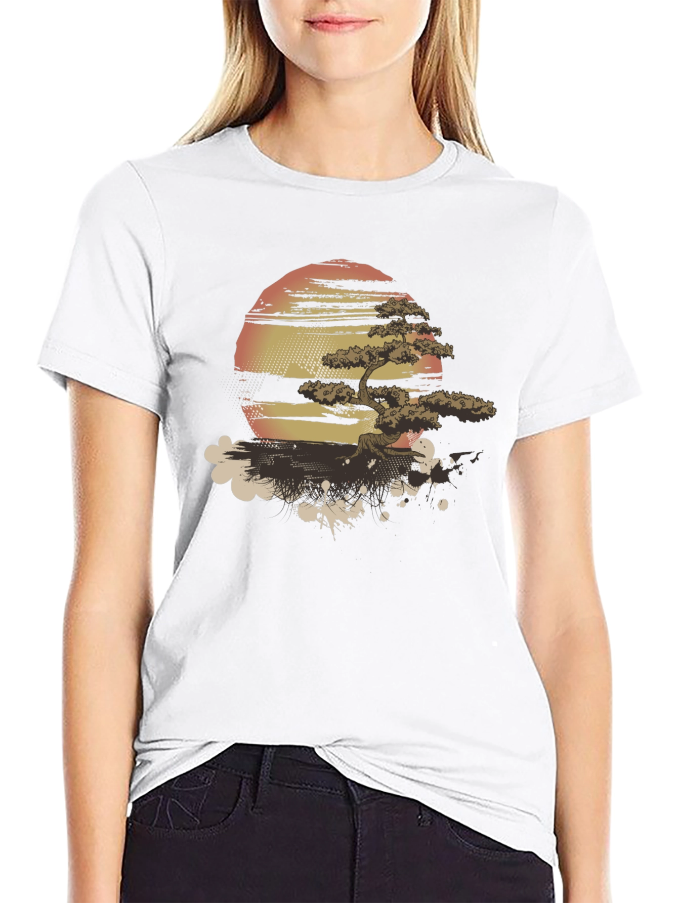 Zen Sunset Bonsai T-Shirt - Graphic Tee