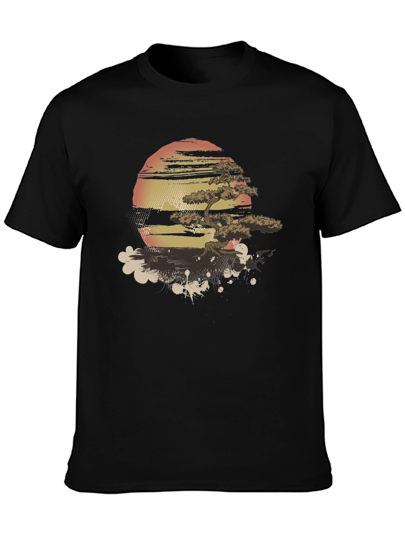 Zen Sunset Bonsai T-Shirt - Graphic Tee