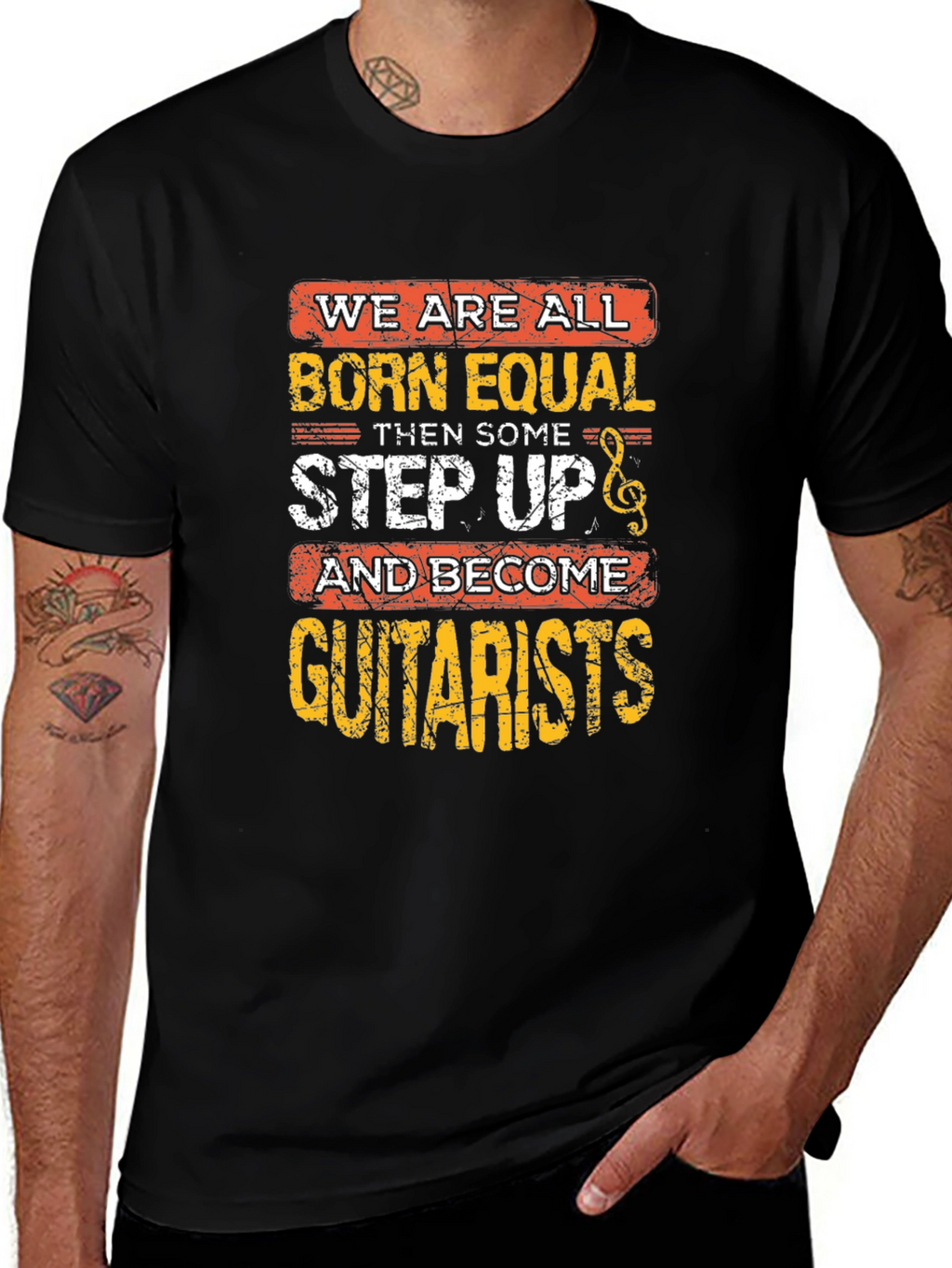 Born Equal Guitarist Black T-Shirt