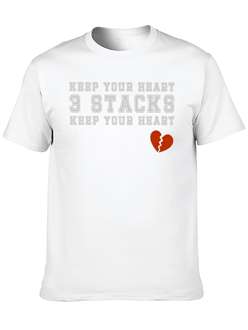 Keep Your Heart 3 Stacks Graphic T-Shirt