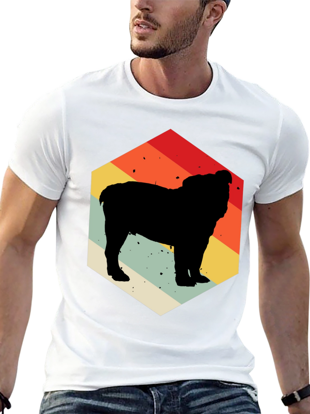 Retro Bulldog Silhouette Tee