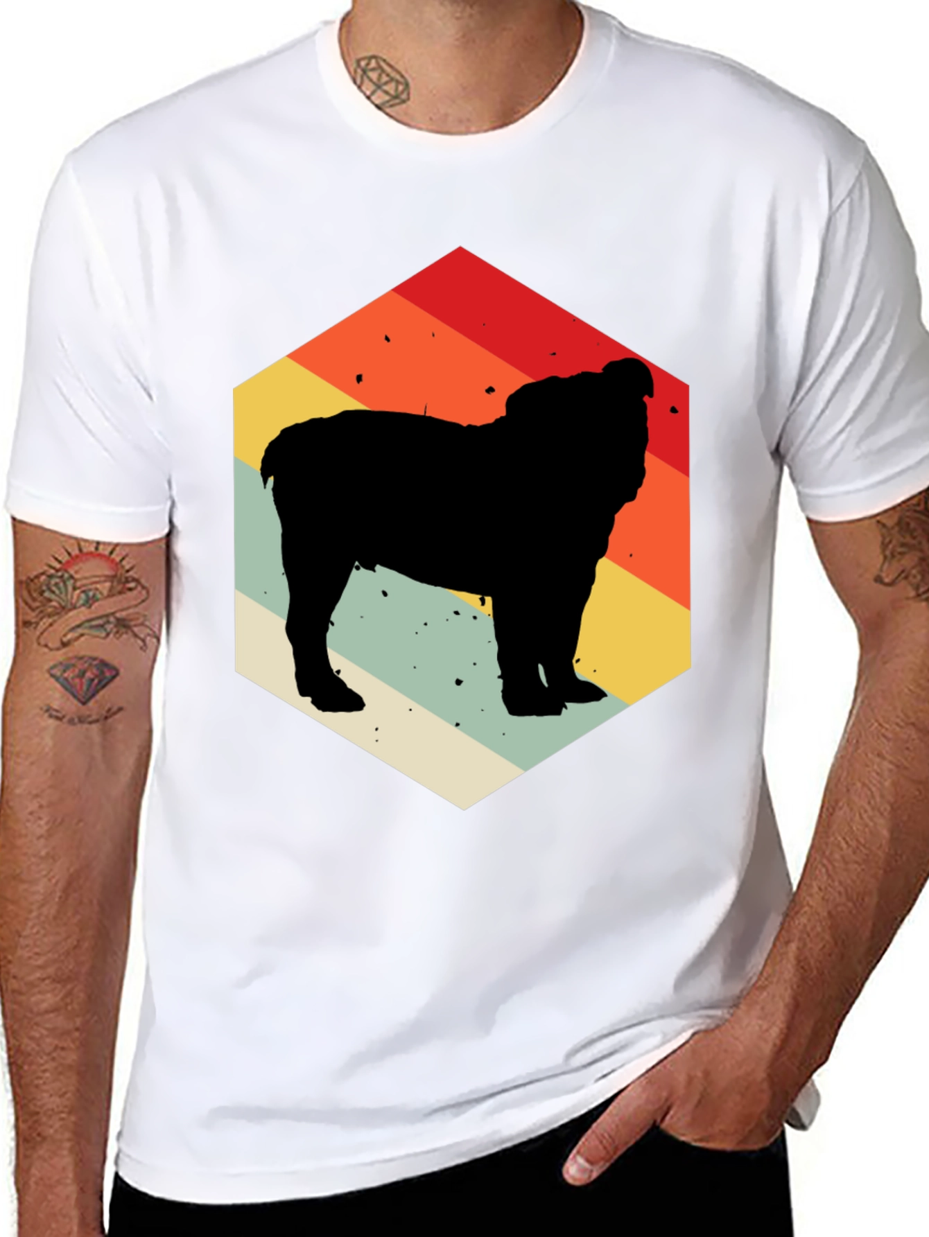 Retro Bulldog Silhouette Tee