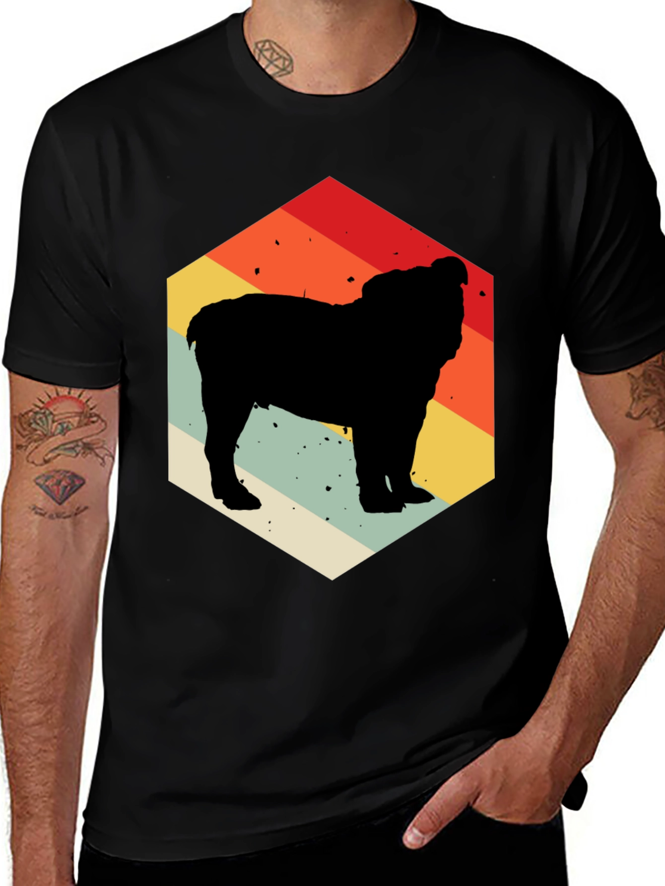 Retro Bulldog Silhouette Tee