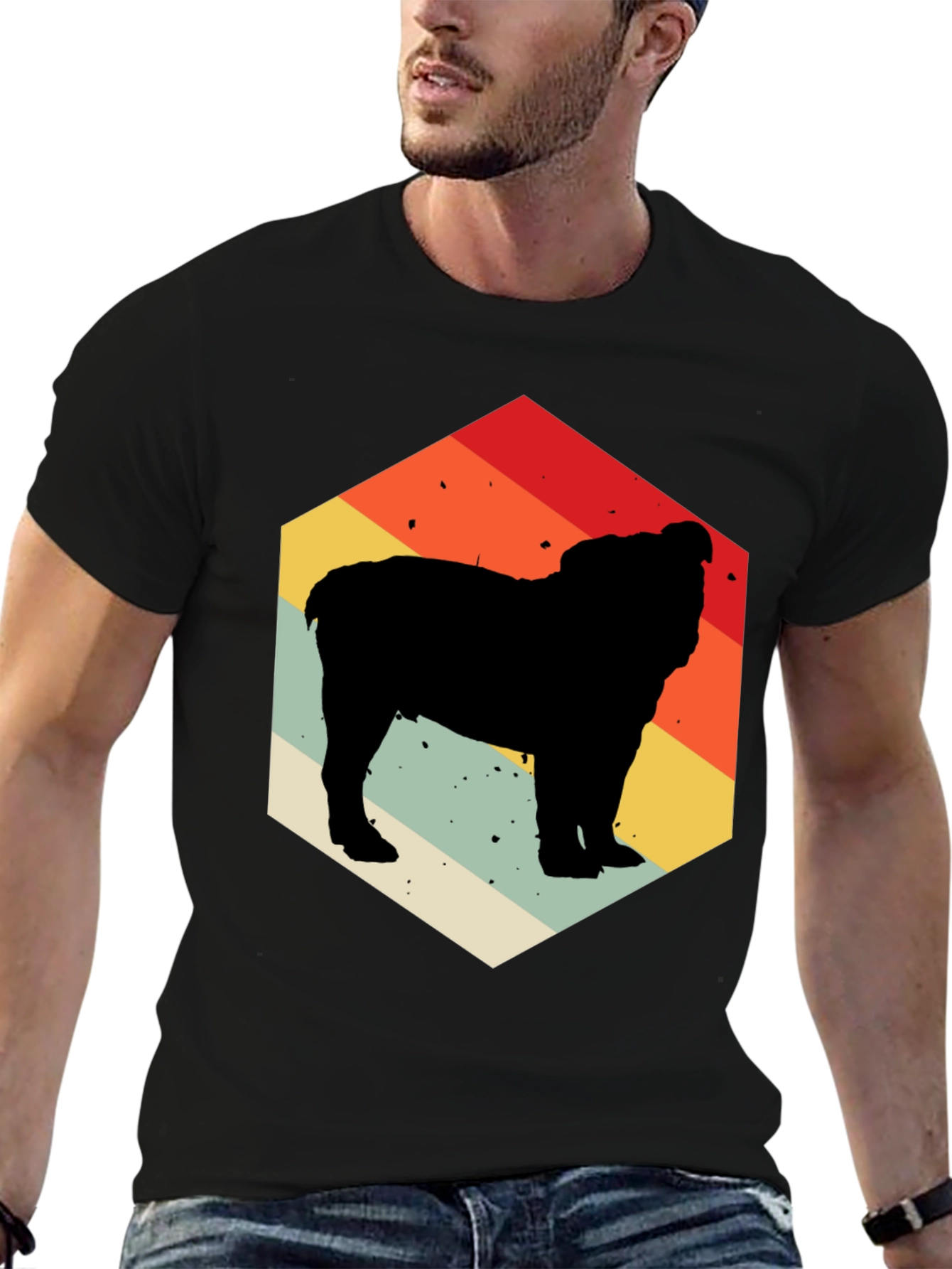 Retro Bulldog Silhouette Tee