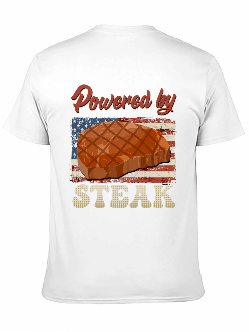 Powered By Steak Graphic T-Shirt
