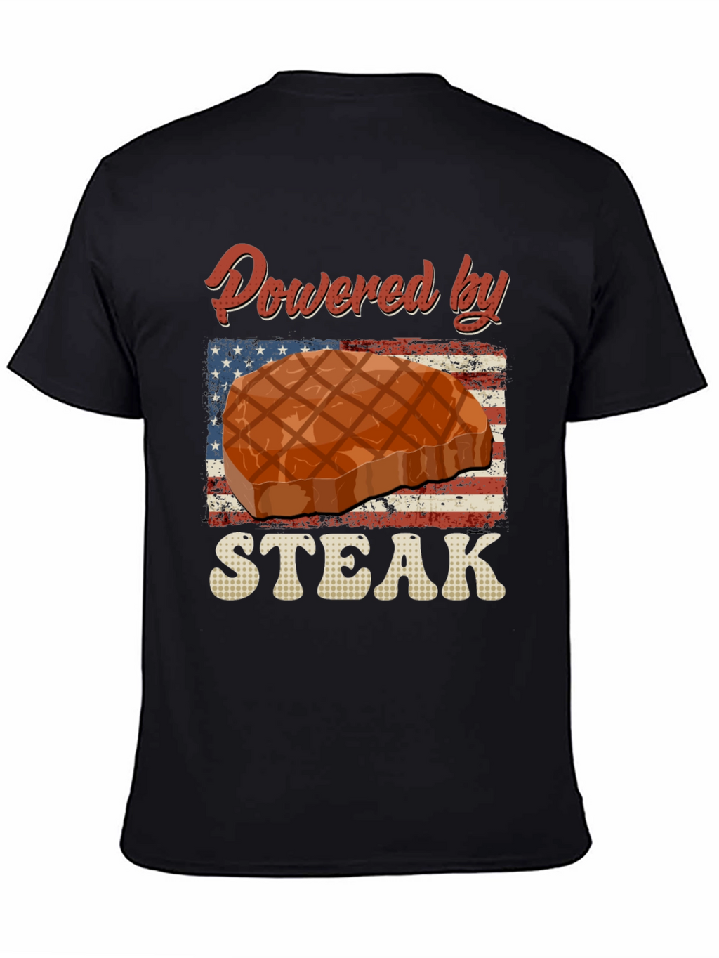 Powered By Steak Graphic T-Shirt