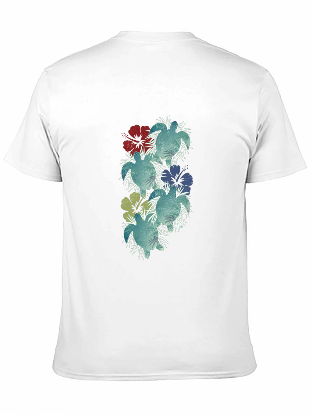 Floral Hibiscus Print Black T-Shirt