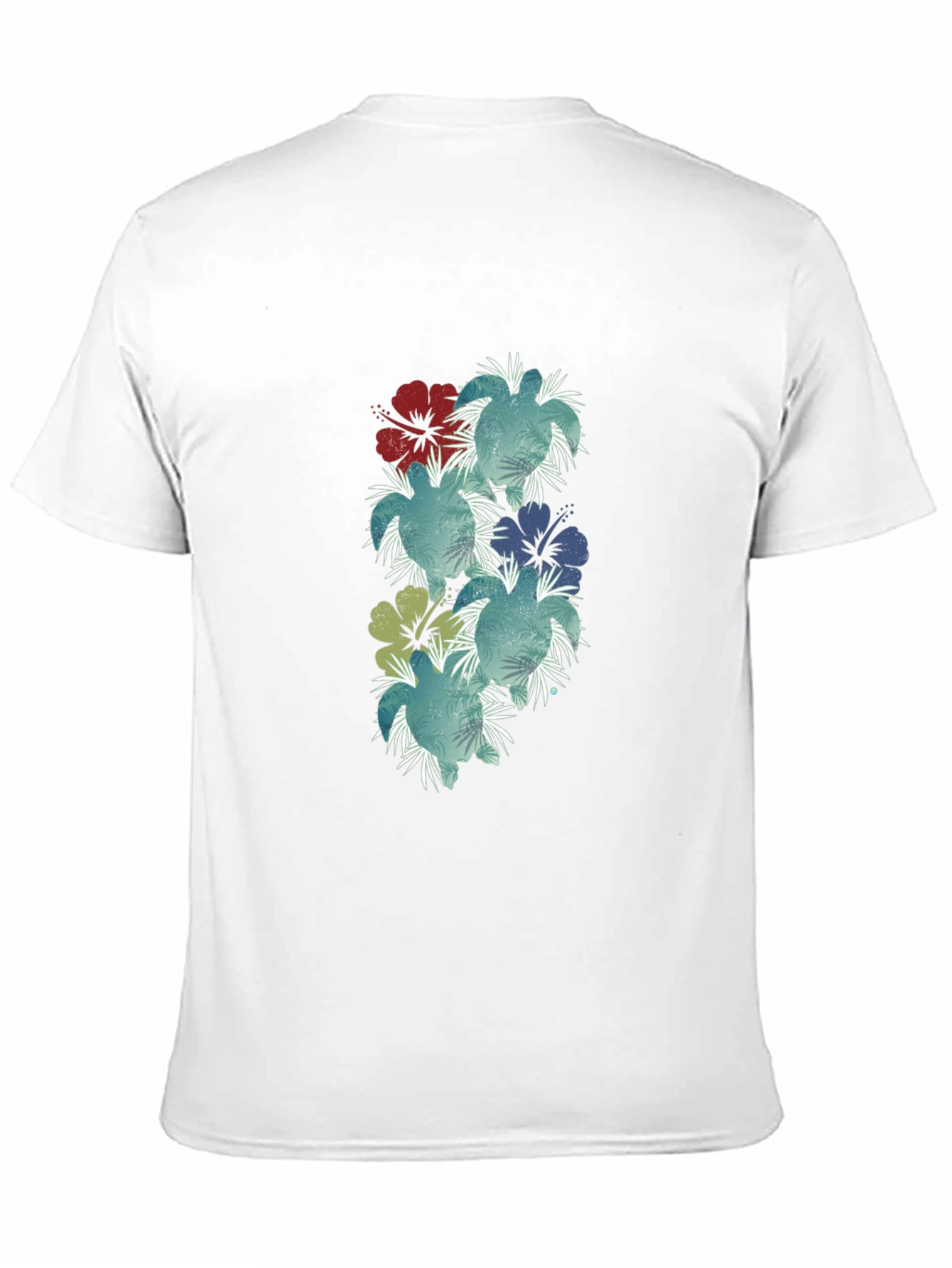 Floral Hibiscus Print Black T-Shirt