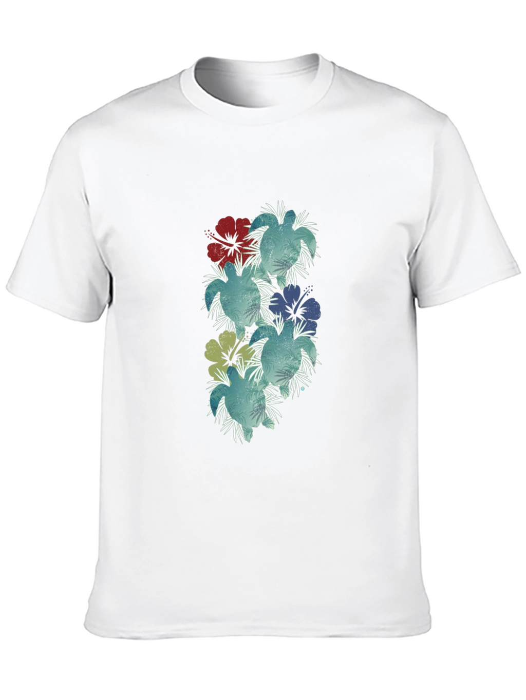 Floral Hibiscus Print Black T-Shirt