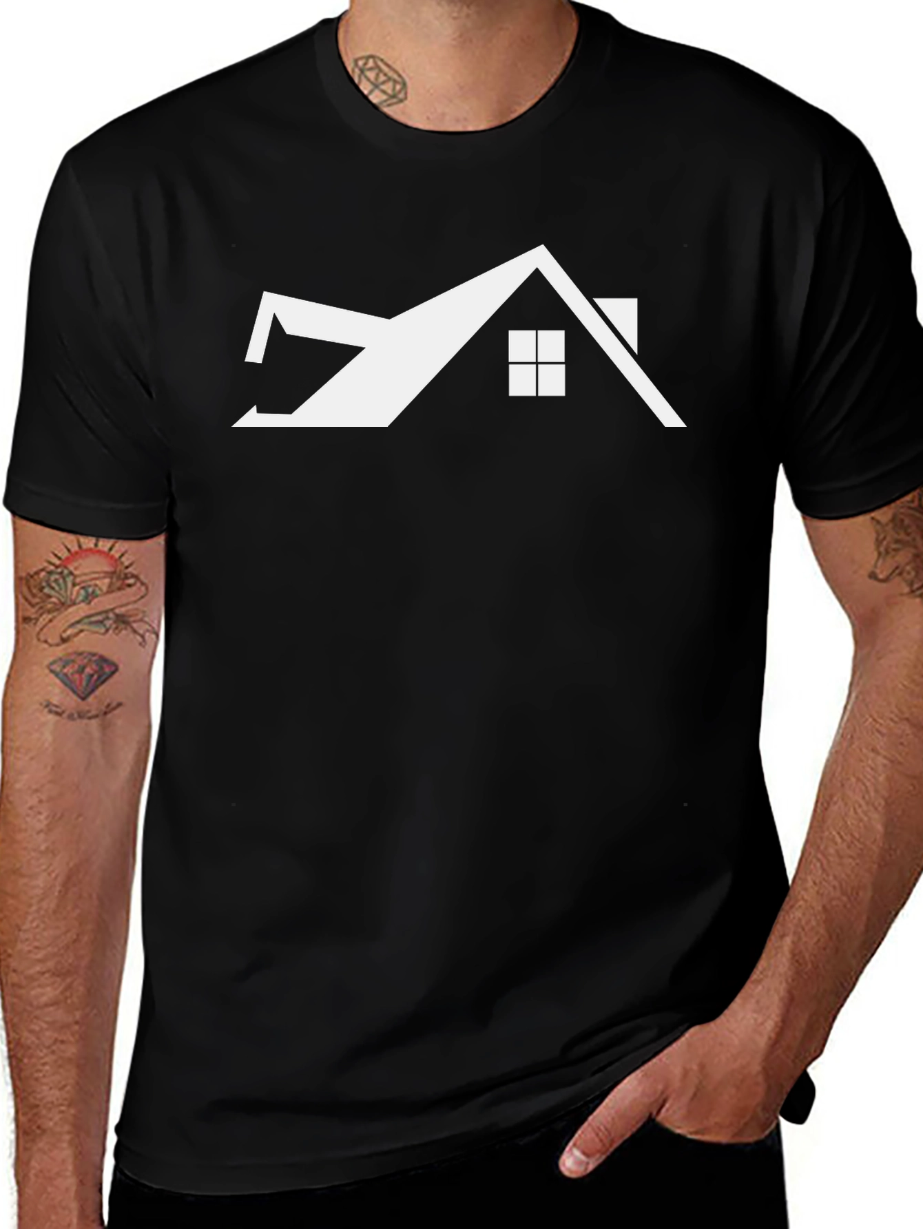 Modern Home Graphic Tee - Black