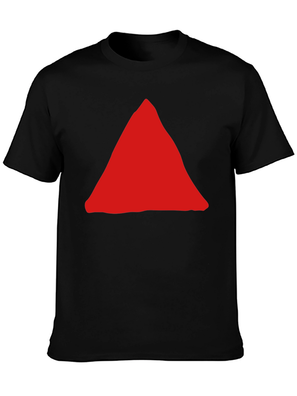 Red Triangle Graphic Black T-Shirt