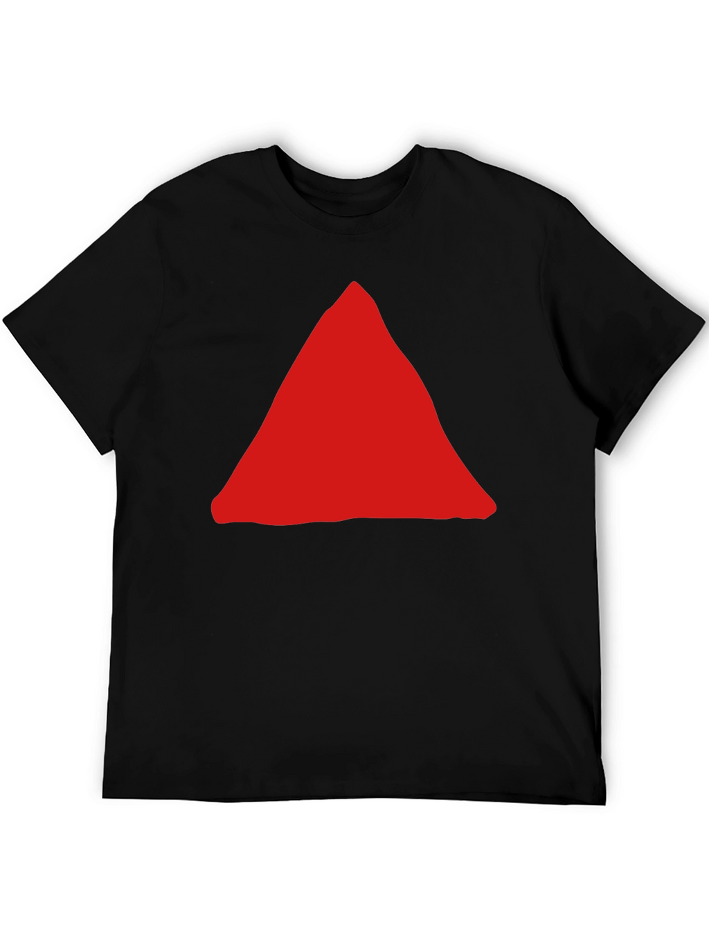 Red Triangle Graphic Black T-Shirt