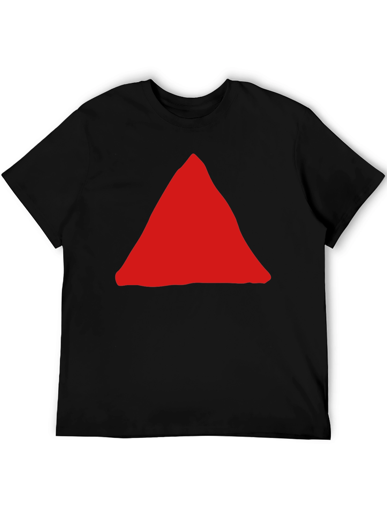 Red Triangle Graphic Black T-Shirt