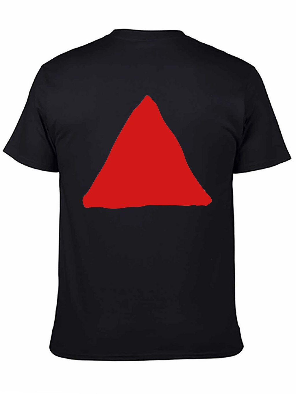 Red Triangle Graphic Black T-Shirt