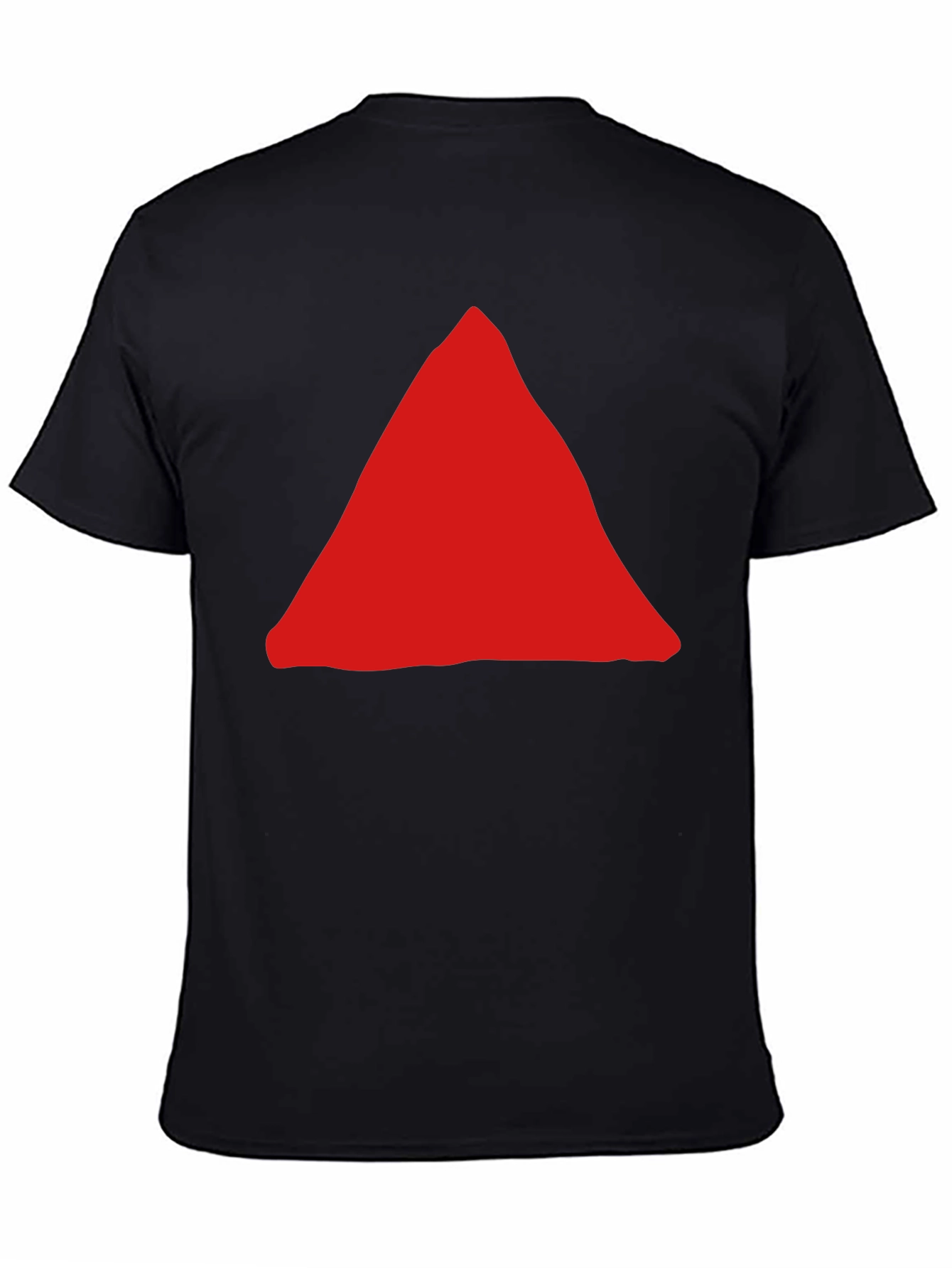Red Triangle Graphic Black T-Shirt