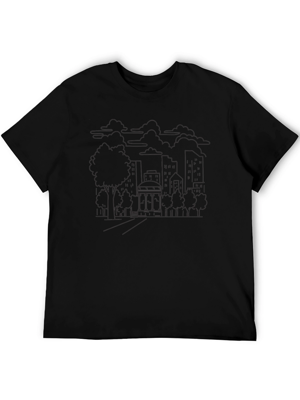 Urban Sketch Mens Black T-Shirt
