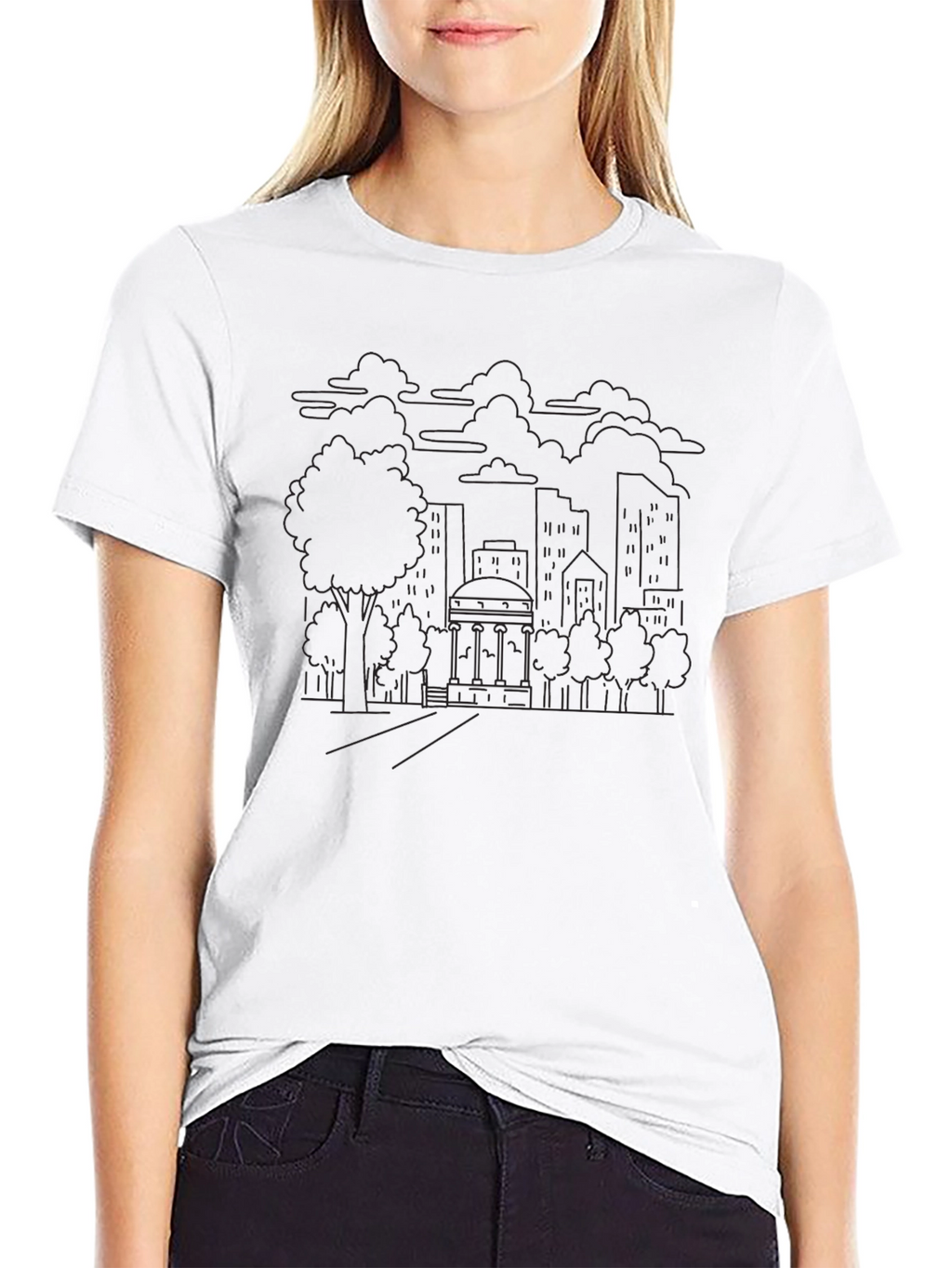 Urban Sketch Mens Black T-Shirt