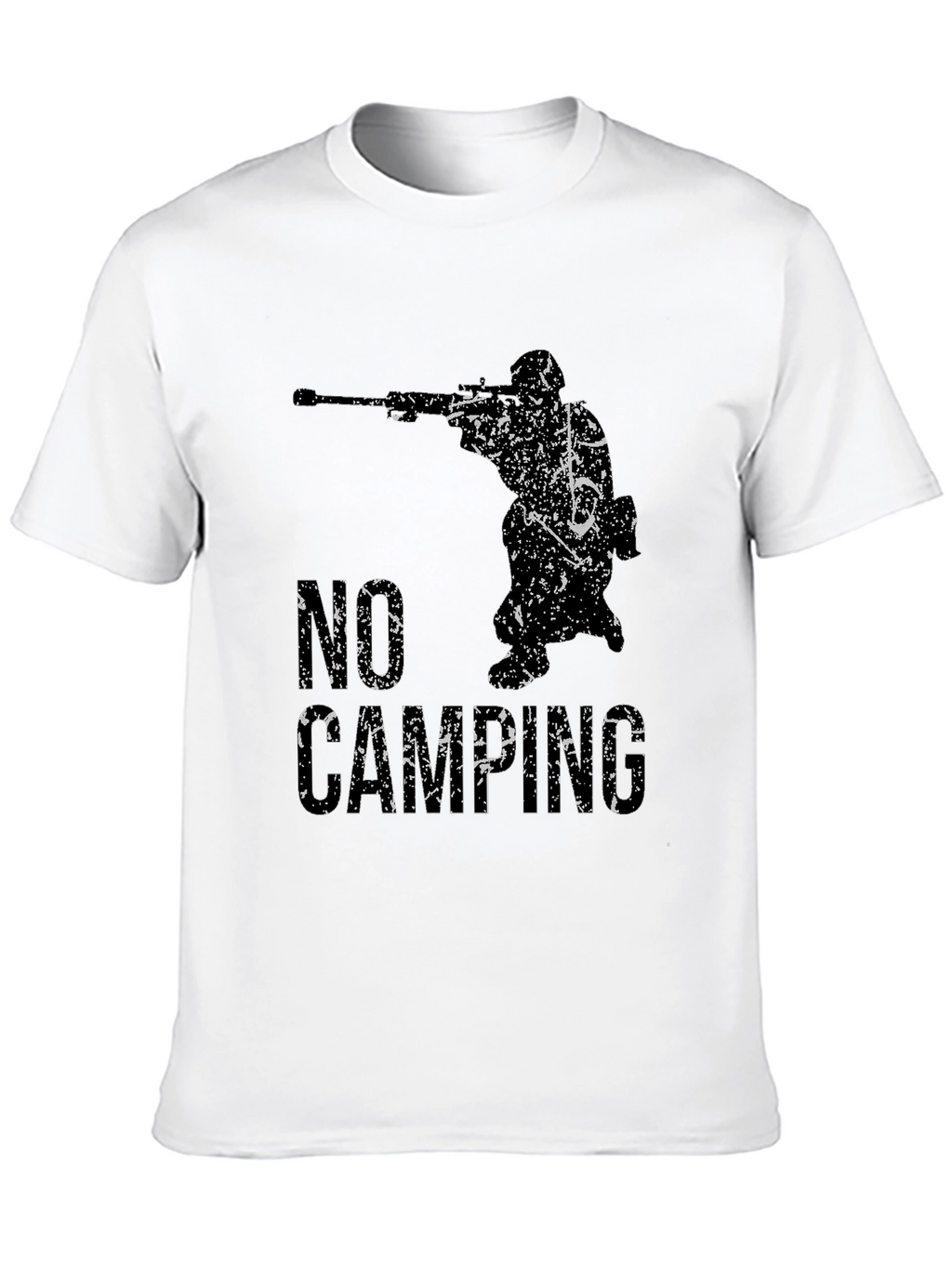 No Camping Funny Graphic Tee