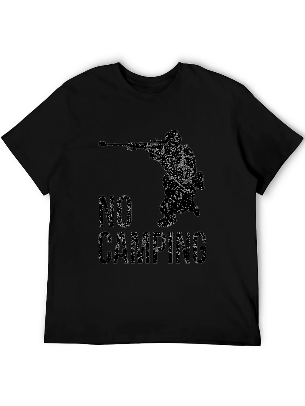 No Camping Funny Graphic Tee