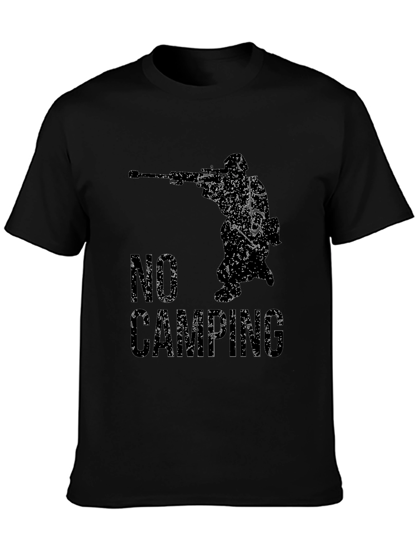 No Camping Funny Graphic Tee