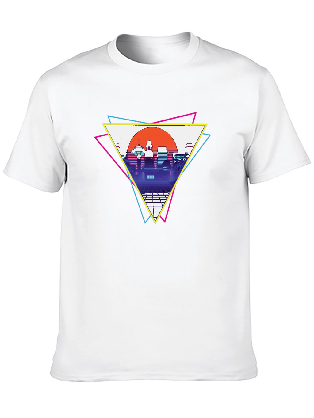 Retro Cityscape T-Shirt - Vaporwave Style