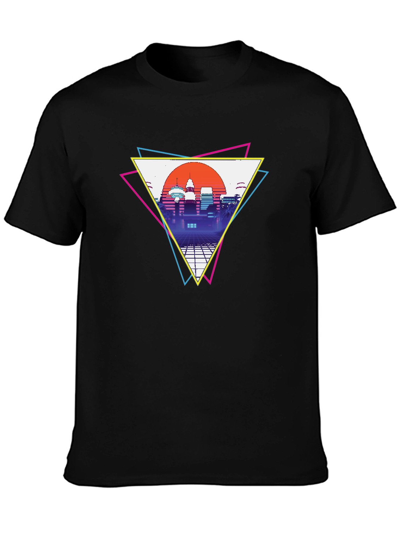 Retro Cityscape T-Shirt - Vaporwave Style