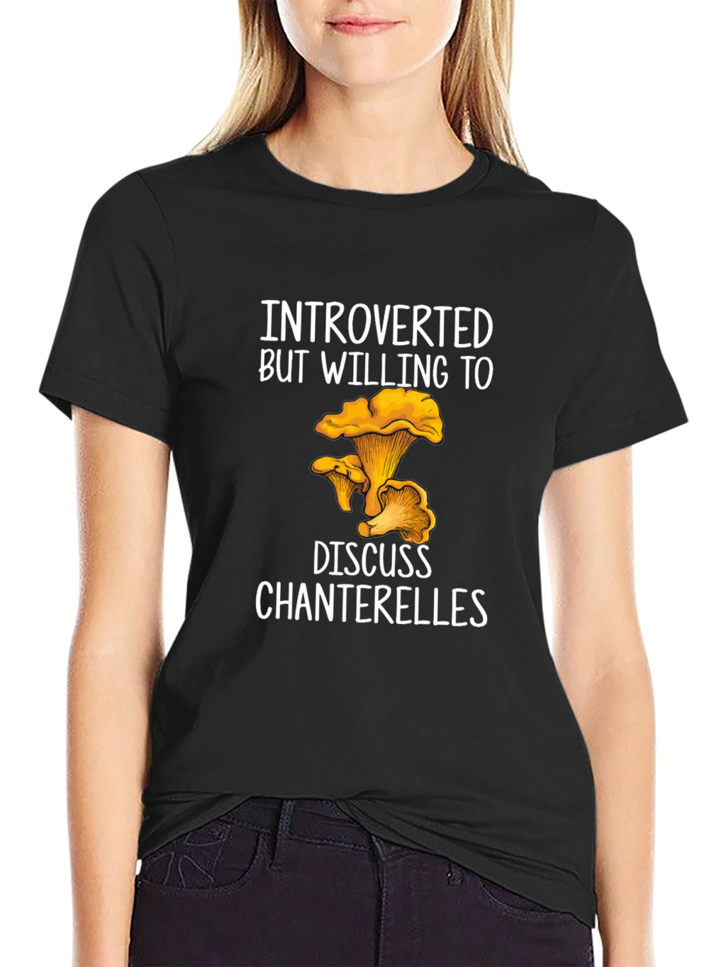 Introverted Chanterelle T-Shirt - Fungi Lover Tee