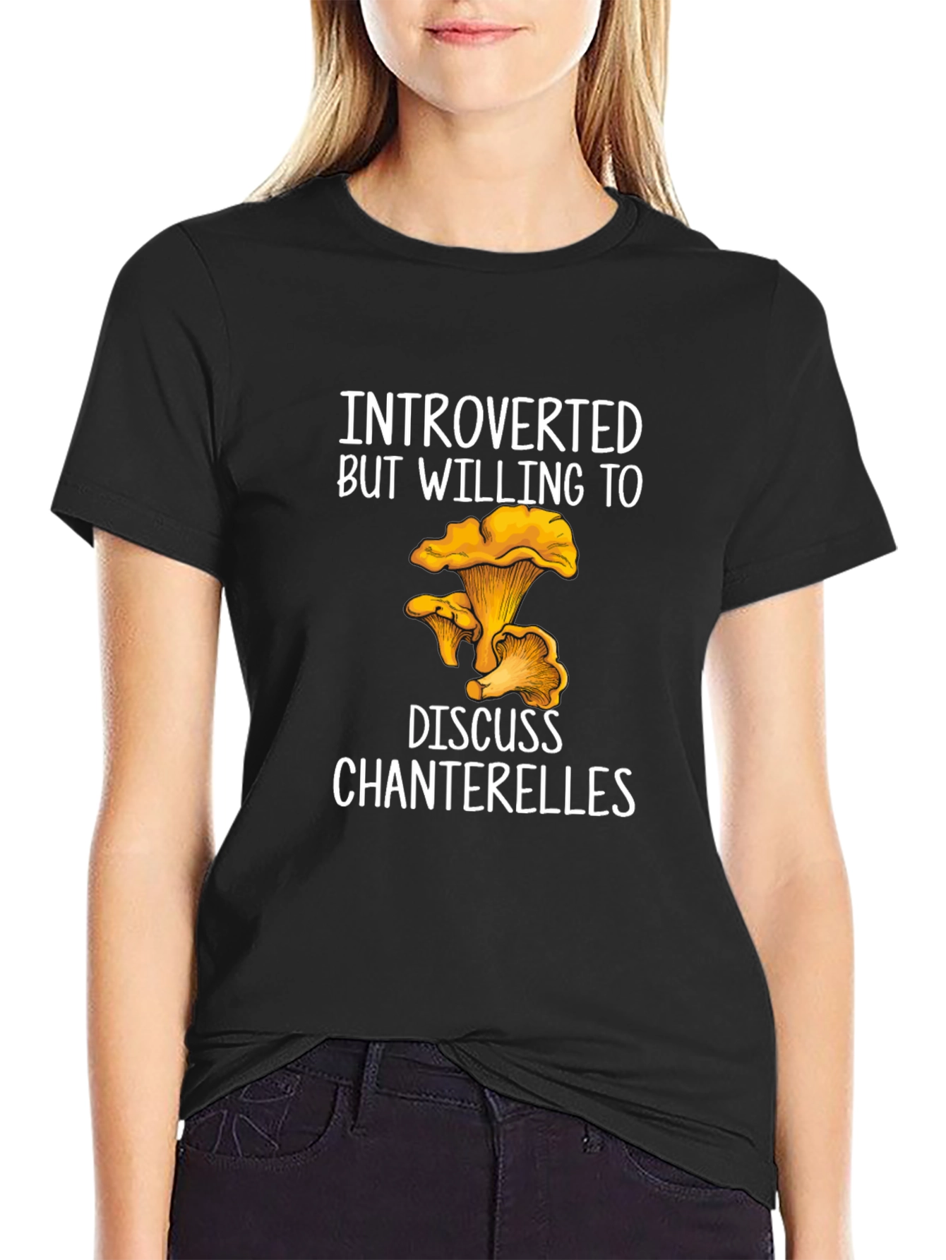 Introverted Chanterelle T-Shirt - Fungi Lover Tee