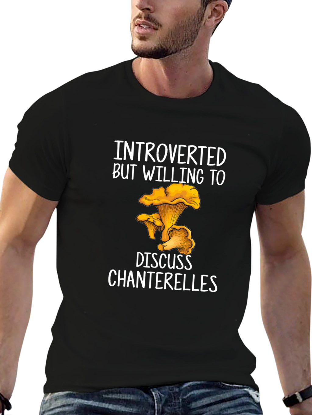 Introverted Chanterelle T-Shirt - Fungi Lover Tee