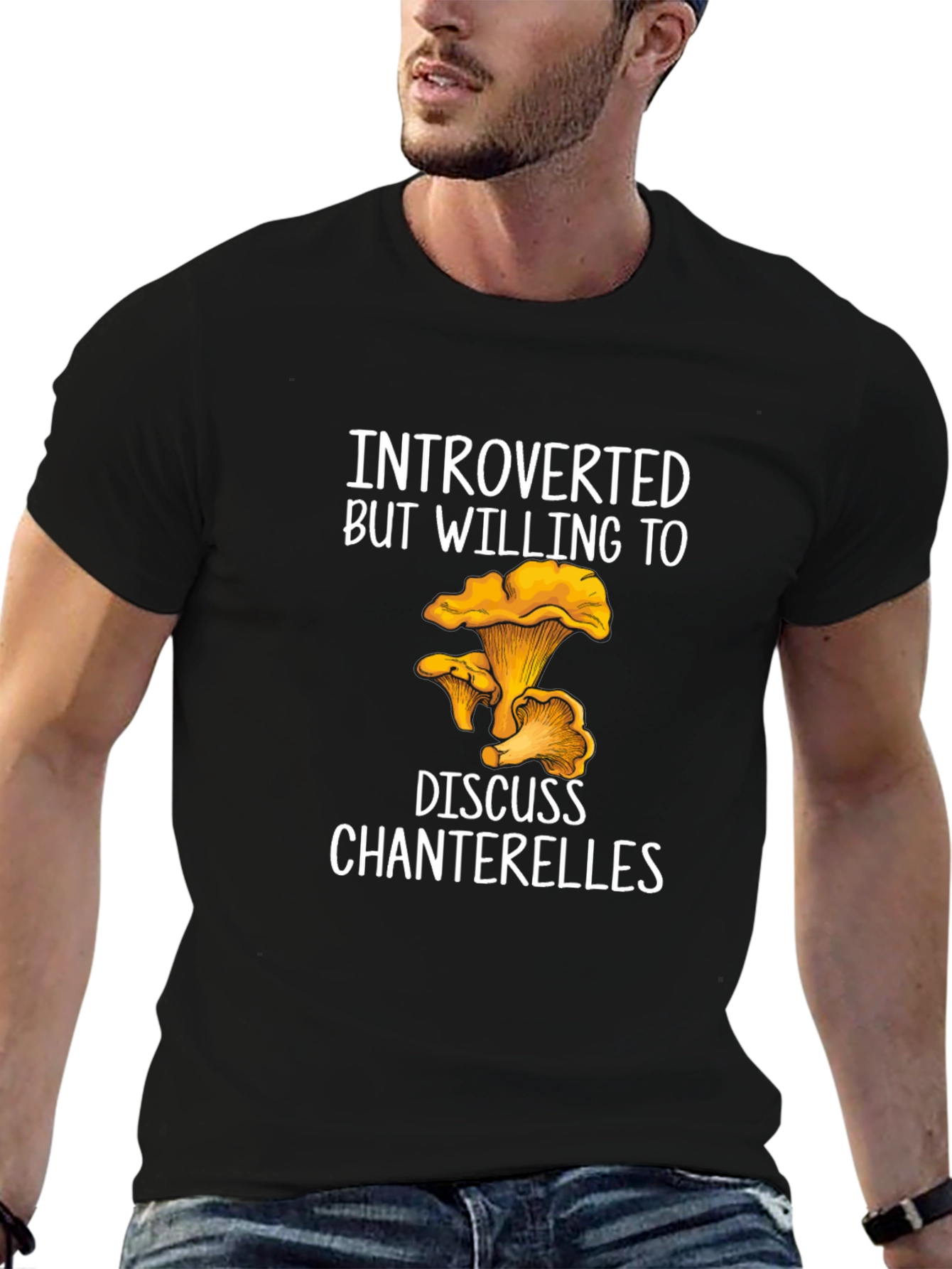 Introverted Chanterelle T-Shirt - Fungi Lover Tee