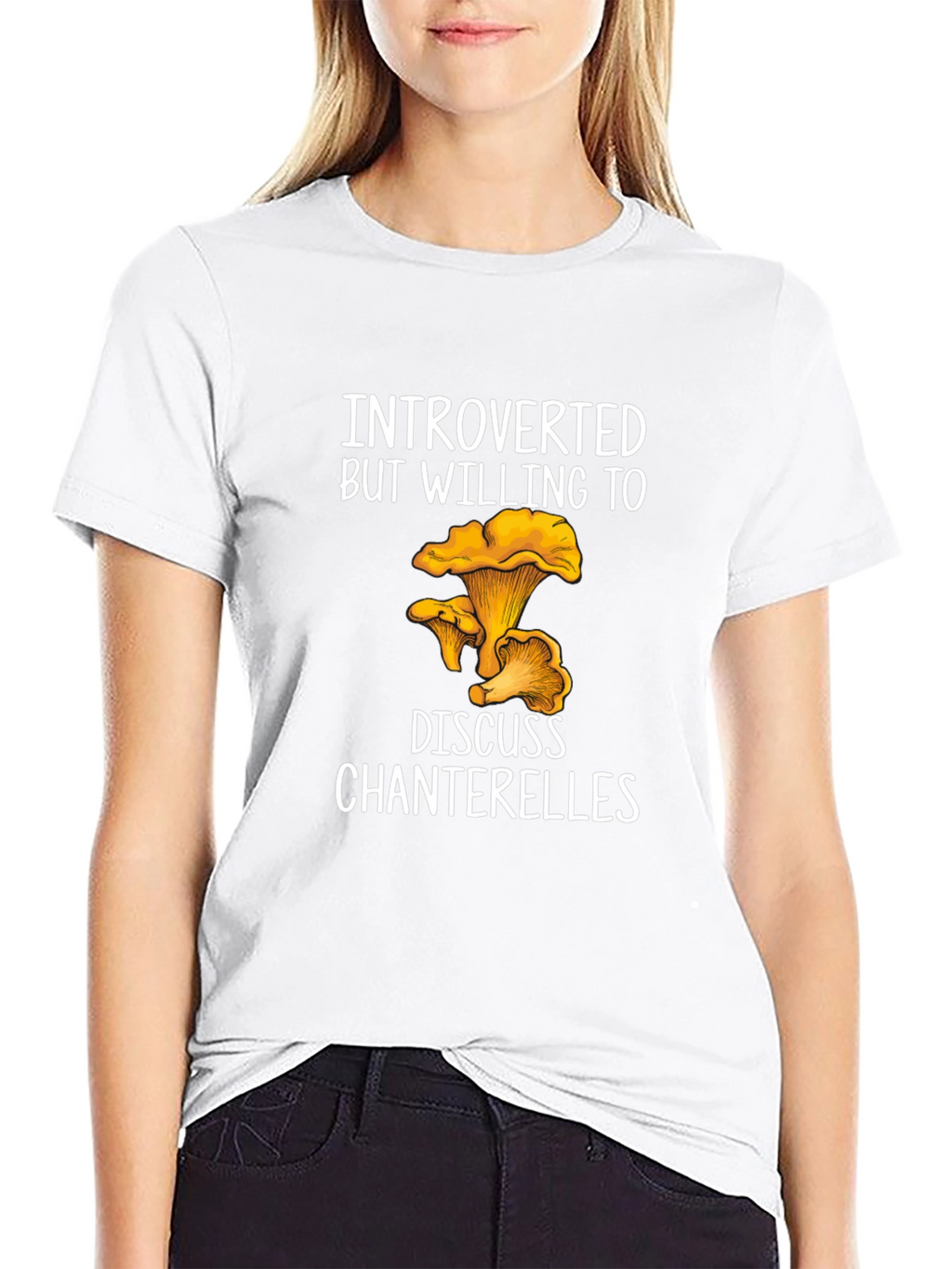 Introverted Chanterelle T-Shirt - Fungi Lover Tee