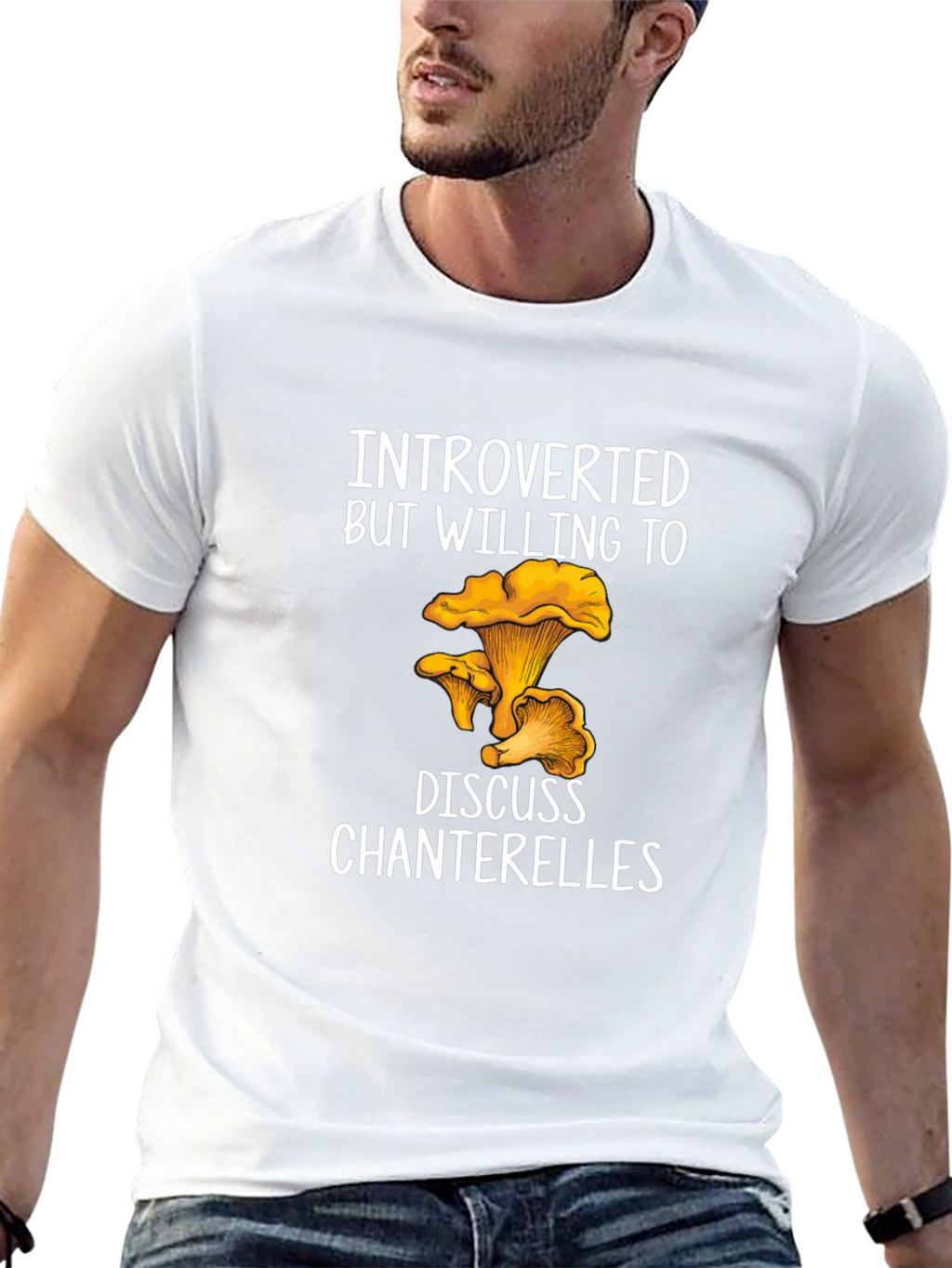 Introverted Chanterelle T-Shirt - Fungi Lover Tee