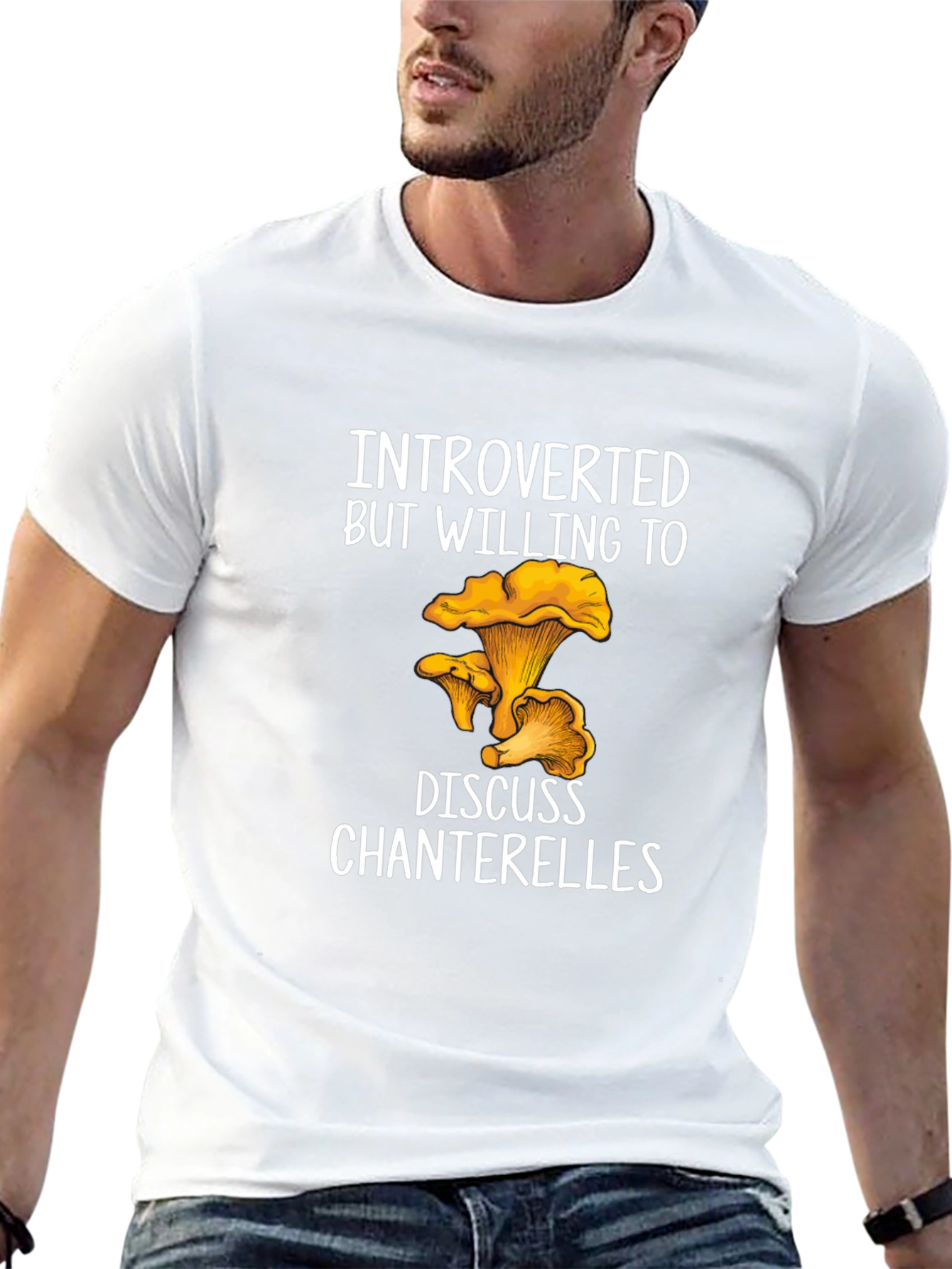 Introverted Chanterelle T-Shirt - Fungi Lover Tee