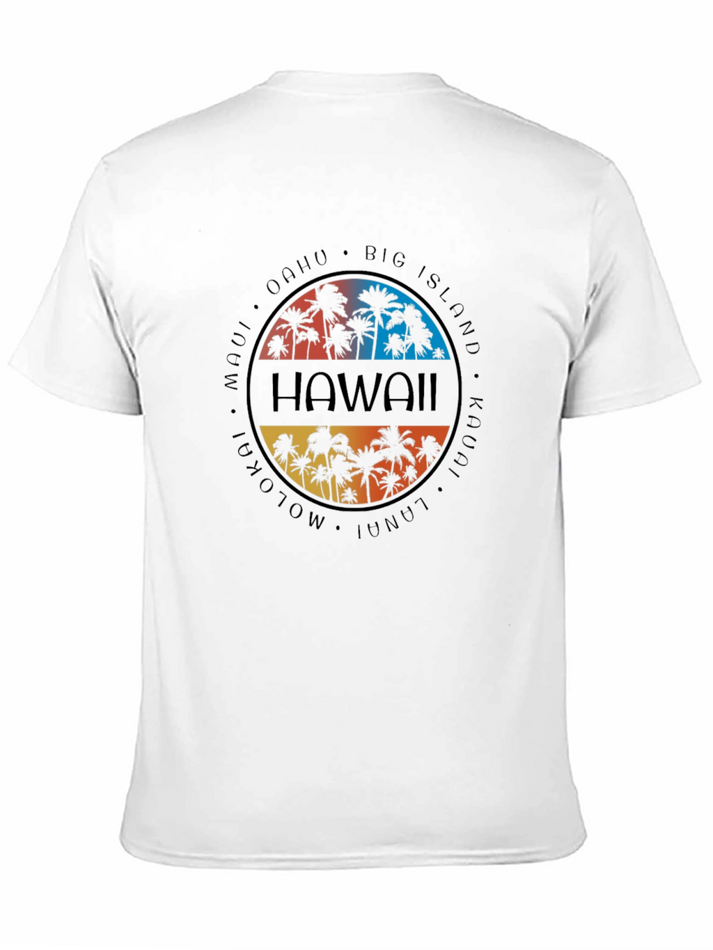 Hawaii Islands Graphic T-Shirt - Unisex Black Tee