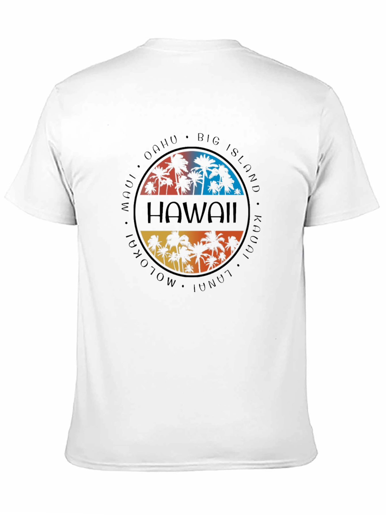 Hawaii Islands Graphic T-Shirt - Unisex Black Tee