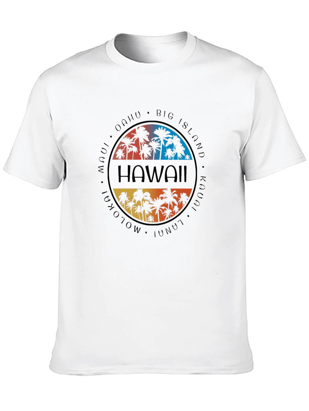Hawaii Islands Graphic T-Shirt - Unisex Black Tee