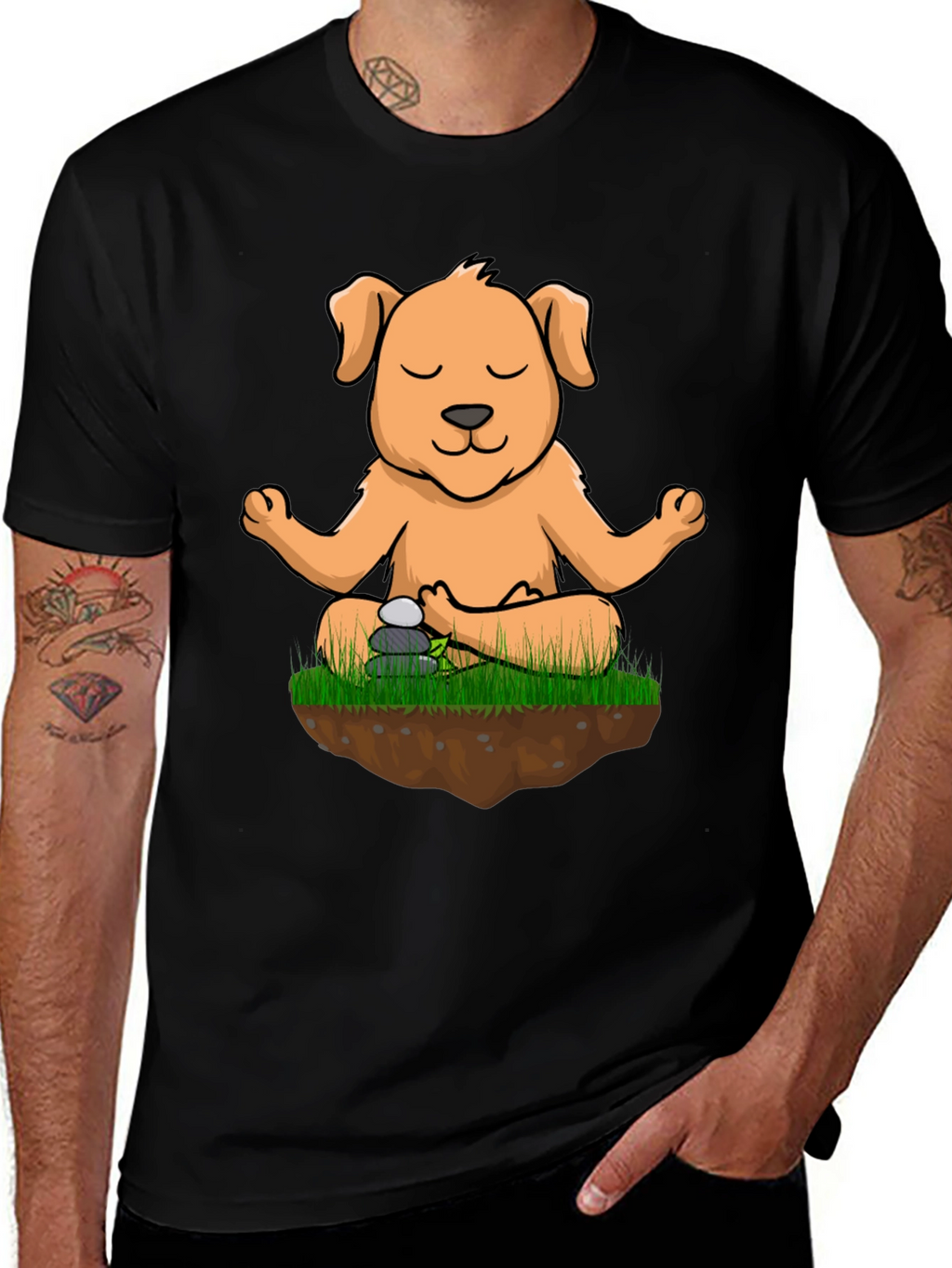 Meditating Dog T-Shirt - Zen Puppy Tee