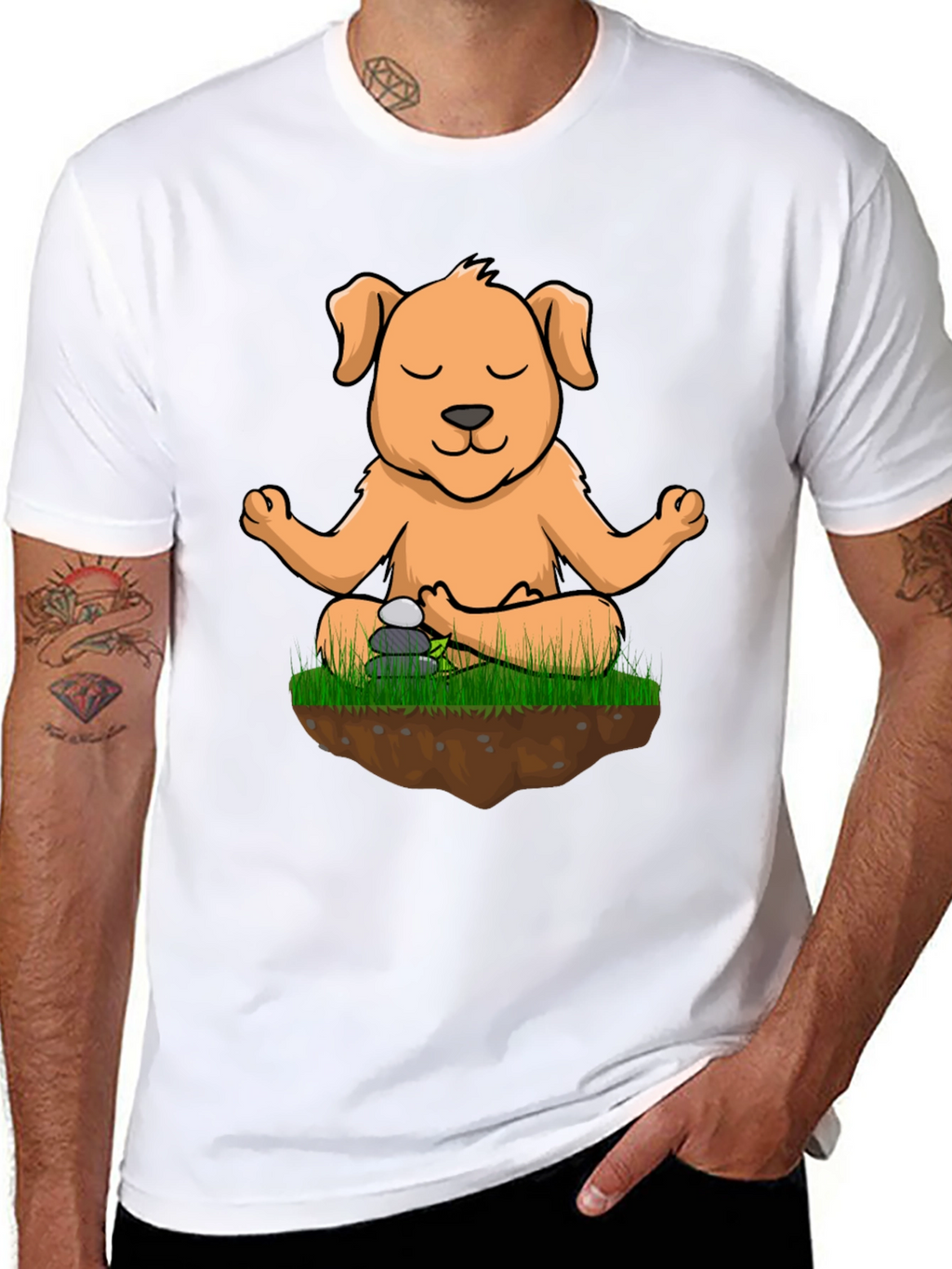 Meditating Dog T-Shirt - Zen Puppy Tee