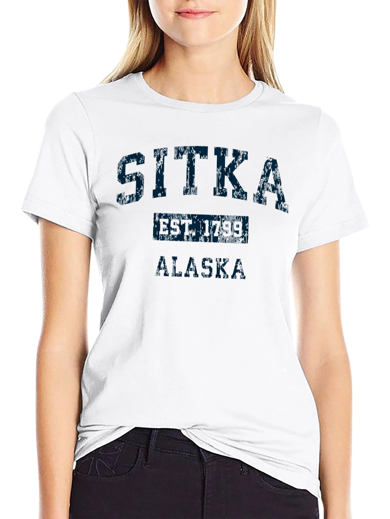 Sitka Alaska T-Shirt - Distressed Vintage Style