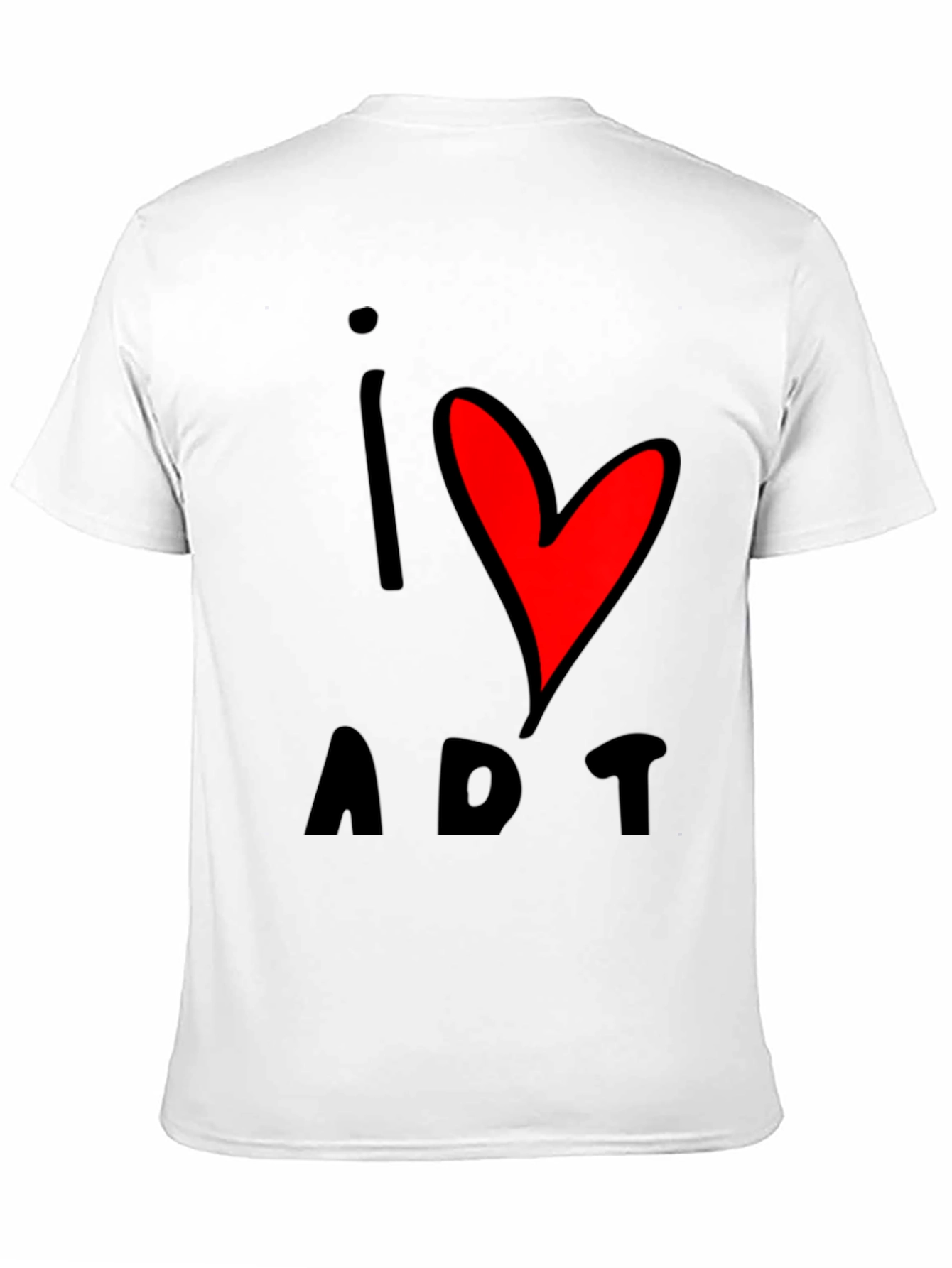I Heart Art Graphic T-Shirt - Unisex Black Tee