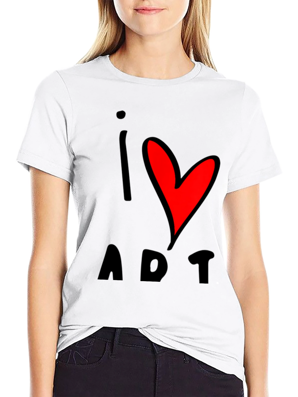 I Heart Art Graphic T-Shirt - Unisex Black Tee