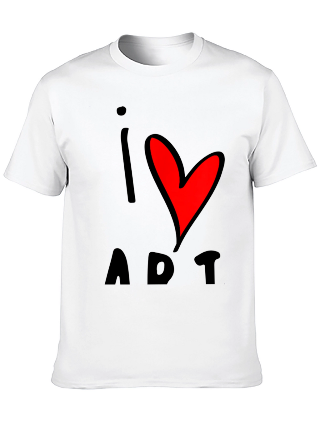 I Heart Art Graphic T-Shirt - Unisex Black Tee