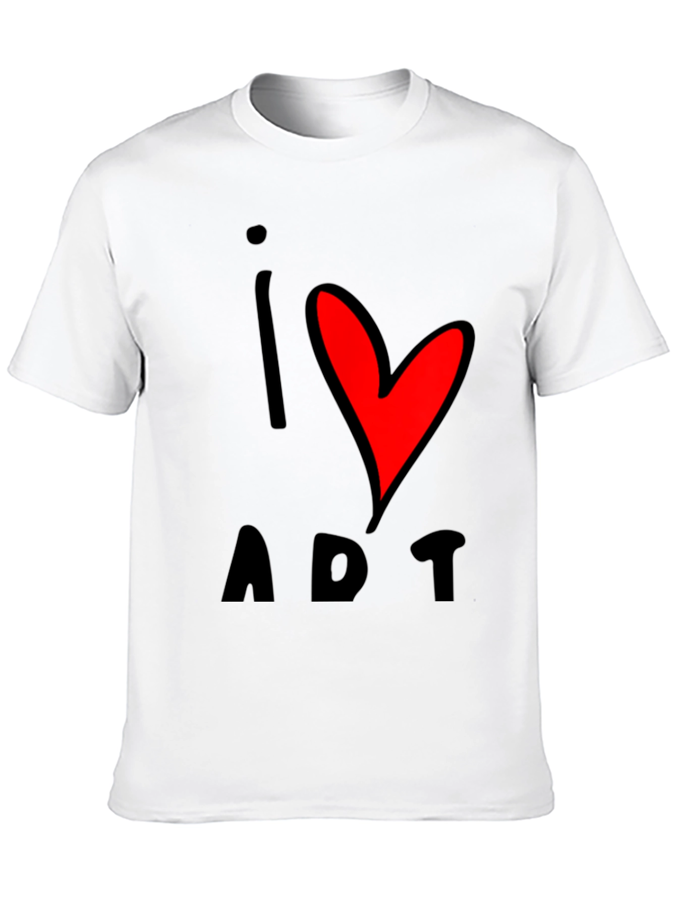 I Heart Art Graphic T-Shirt - Unisex Black Tee