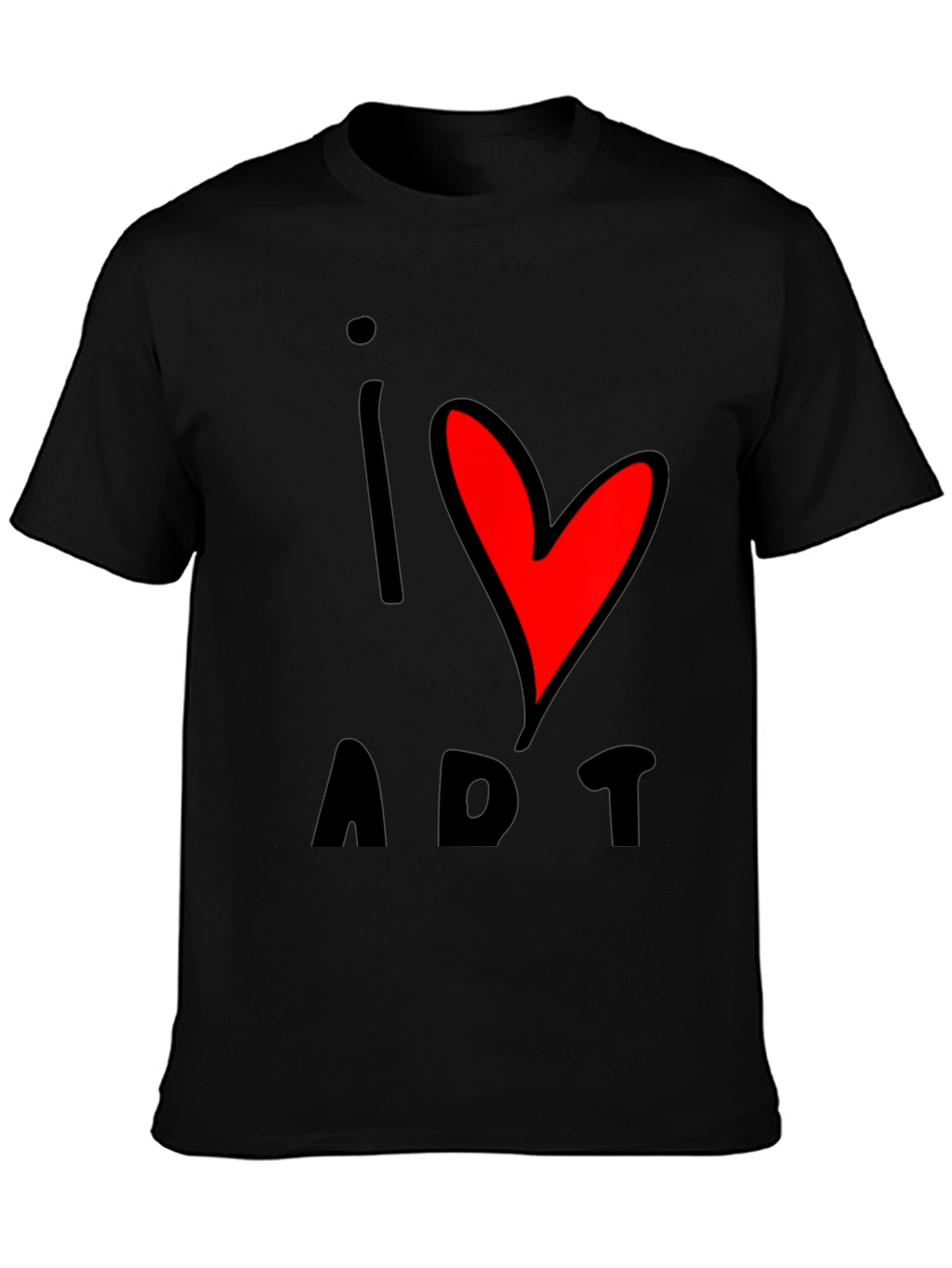 I Heart Art Graphic T-Shirt - Unisex Black Tee