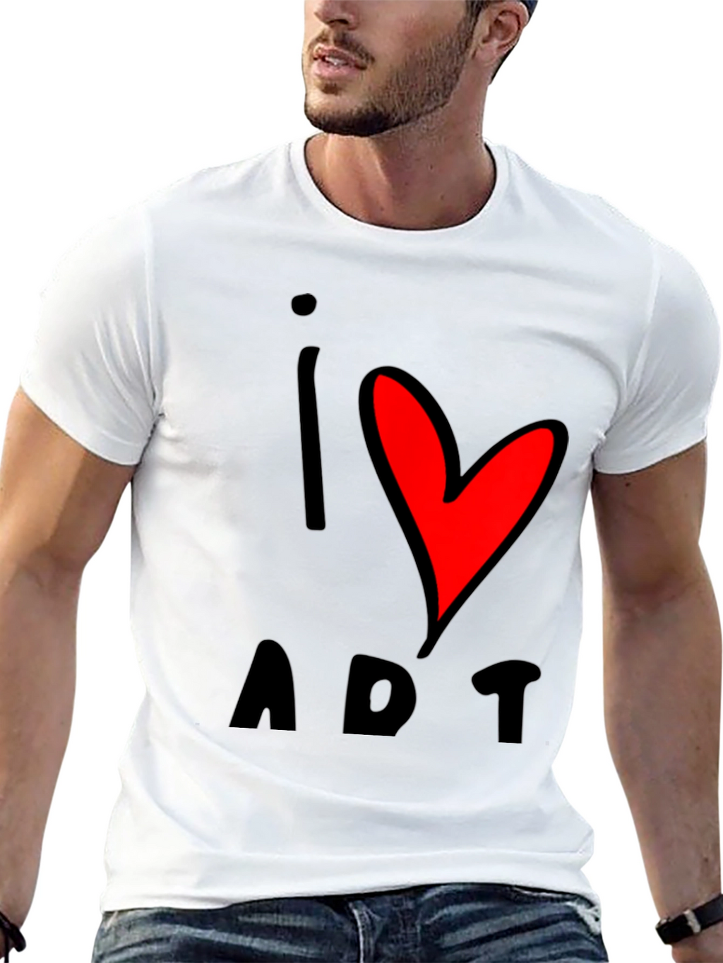 I Heart Art Graphic T-Shirt - Unisex Black Tee