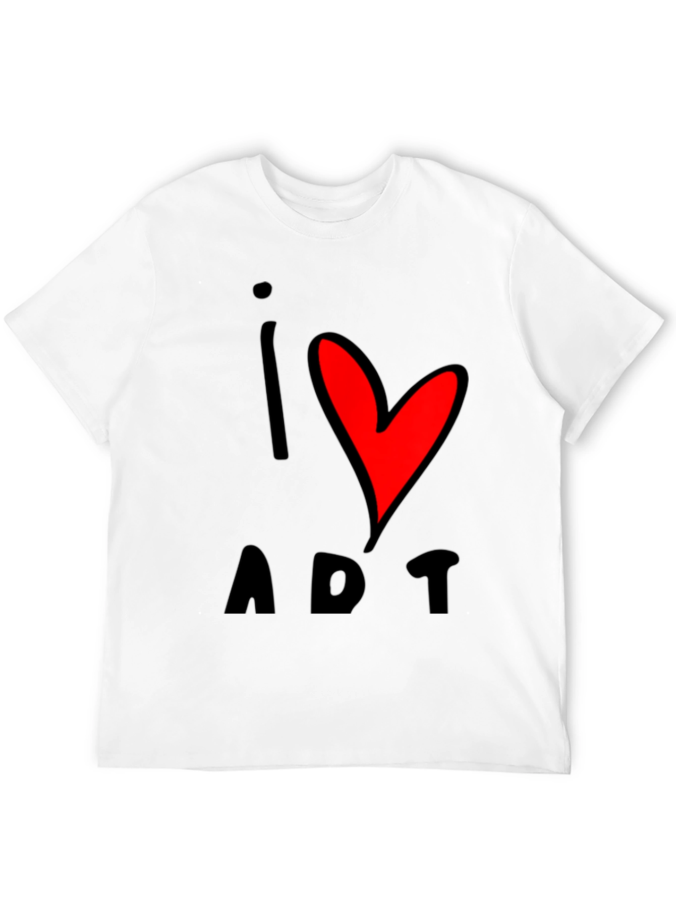 I Heart Art Graphic T-Shirt - Unisex Black Tee