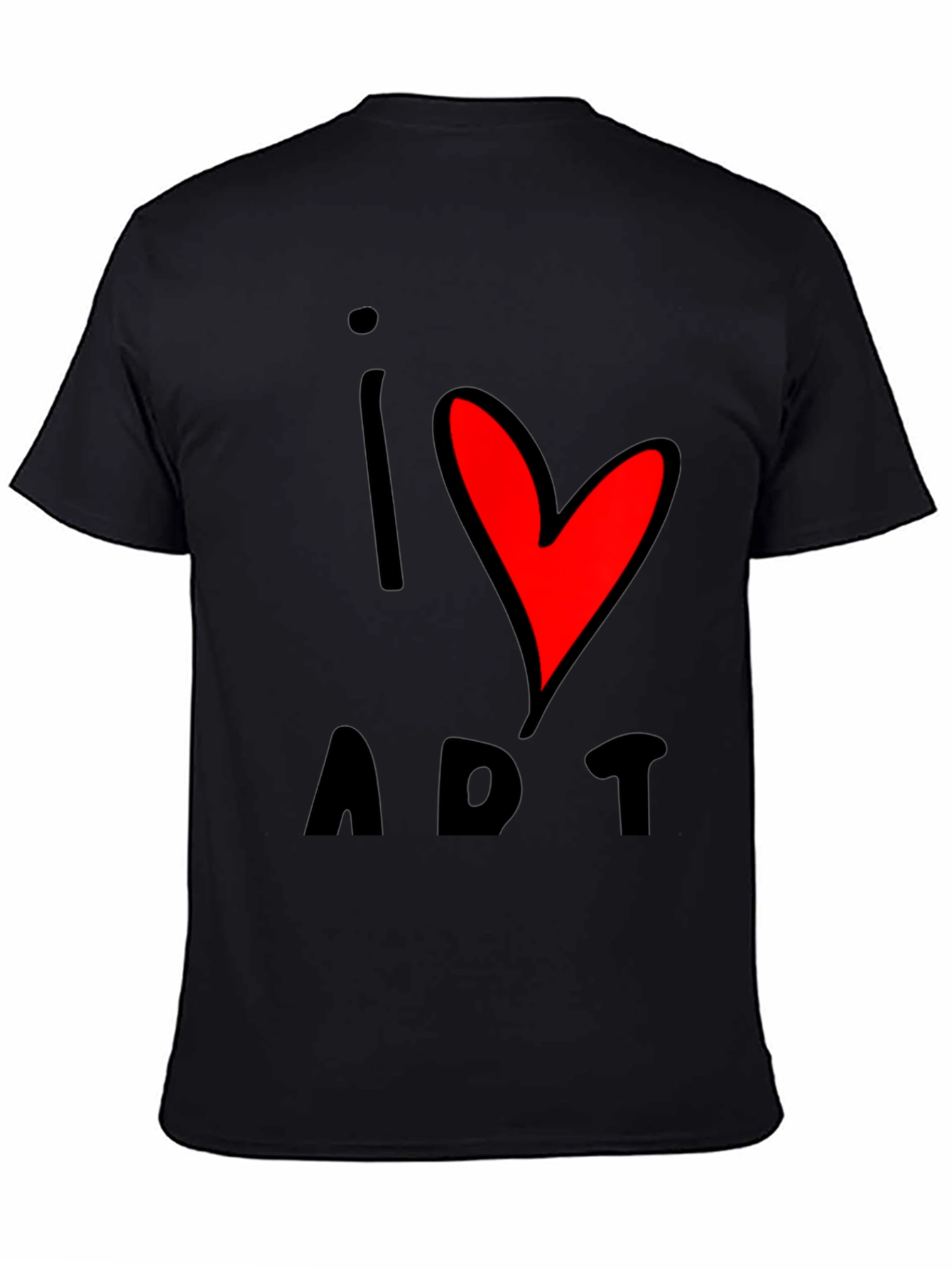 I Heart Art Graphic T-Shirt - Unisex Black Tee