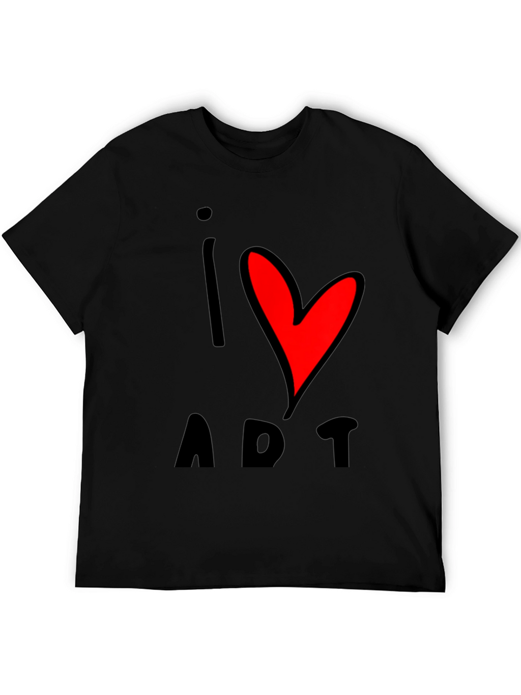 I Heart Art Graphic T-Shirt - Unisex Black Tee